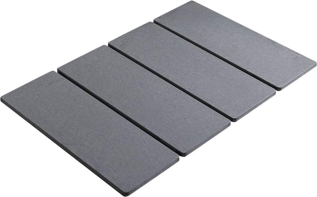 Secure Countertop Drying Mat Pliable Design Rapiddry Friendly Softened Base for Dishes Space Defender (Dark Gray)