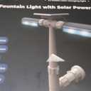 Solar Pool Fountain with 8-Color 6-Mode RGBIC LED Lights, Above/Inground Solar Lights with Remote, 360Adjustable Dual Spray Waterfall Sprinkler Fountain for Relaxation & Cooling 10-20F