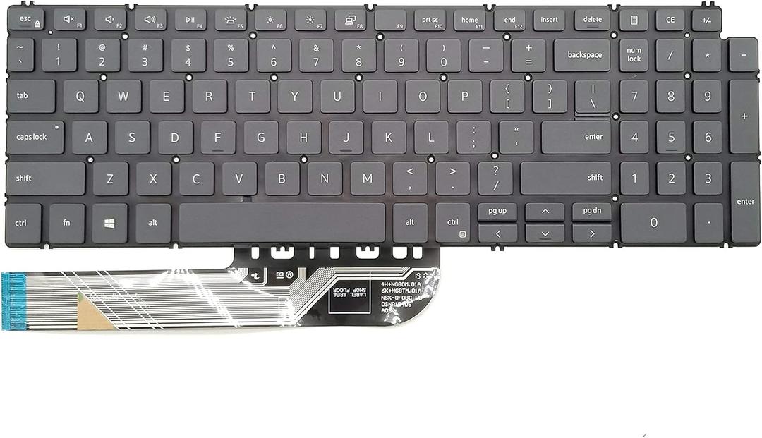 Replacement Keyboard for Dell inspiron 15 3501 3502 3505 5501 5502 5508 5584 5590 5593 5594 5598, inspiron 15 7500 7501 7590 7591, Latitude 3510 Series Laptop Black Frame with Backlit US Layout