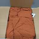 Smiry Waterproof Couch Cushion Covers, Stretch Jacquard Thick Sofa Cushion Covers, Washable Seat Slipcover Elastic Furniture Protector for Pets, Kid, Large, Rust, Seat Cushion Large, 28"D x 62"W x 6"H