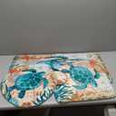 3 Pieces Soft Flannel Bathroom Mat Set Non-Slip Bathroom Rug Absorbent Toilet Mat Lid Cover Set Turtle