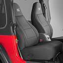 2 x Rough Country Neoprene Seat Covers for Jeep Wrangler TJ (1997-2002) - Waterproof & UV Resistant, Foam Padded, Front & Rear Seat Cover Set