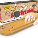 ZFFIO Mini Bowling White Elephant Gifts for Adults Useful Stocking Stuffers for Teens Adults for Men Women Who Have Everything Teens Boys Table Top Set Wooden Desktop Tiny Bowling Fun Gag