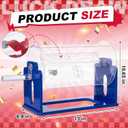 Leinuosen Acrylic Raffle Drum, 13 x 10.6 x 7 Inches Holds 1500 Tickets, Clear Raffle Tickets Box with Handle, Transparent Spinner Cage for Games, Party Activities(Hexagon, Dark Blue)