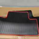 Fit 2006-2011 Honda Civic Coupe & Sedan Floor Mat Black w/Red Edge