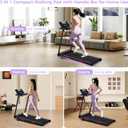 Compact Walking Pad Treadmill with Handle Bar and Incline for Home
