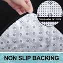 Smiry Memory Foam Bath Mat 70x24, Extra Soft and Absorbent Bathroom Mats, Non Slip Washable Carpet for Floor, Shower and Tub, Black