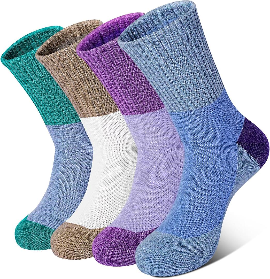 4 Paris Wool Warm Merino Socks for Women,wool Hiking Crew Socks, Winter Warm Socks