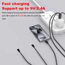 2 x Upgrade 4ft 3-in-1 USB-C to 3 USB-C Cable, USB C Splitter 1 in 3 Out Cord, Multi Charging Cable Compatible with iPhone 16/15, iPad Pro/Air, Samsung Galaxy S24, Moto, Google Pixel, LG, Camera