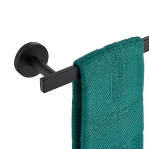 AONEON 24 Inch Bathroom Towel Racks Bath Towel Bars Kitchen Towel Holder Towel Rails Wall Mounted SUS304 Stainless Steel Matte Black AN4001MB-L24