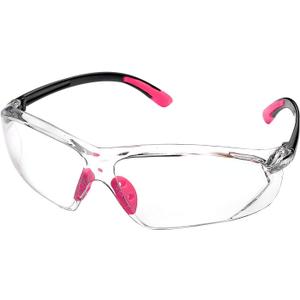 SAFEYEAR Women Safety Glasses Anti Fog Lens, HD Clear Scratch Resistant Work Glasses with Adjustable Straps for Lady, No-Slip Grips, VU Protection for DIY, Lab, Welding, Chemistry(Pink)