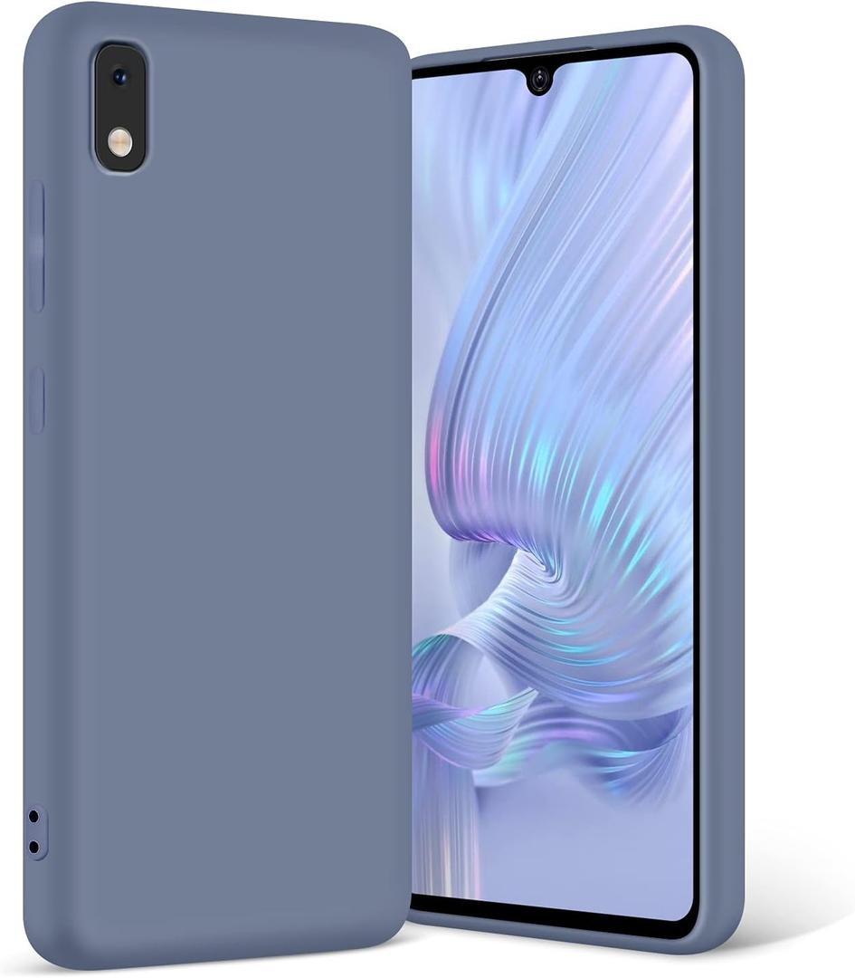 Designed for Galaxy A10e Case, Liquid Silicone Slim Soft TPU Fit Full Body Protection Shockproof Phone Cover for Galaxy A10e 6.2" (Gray)