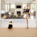 Reinforced 28 Inch Tall Retractable Baby Gates for Dogs - Easy Step Over, 100" Extra Wide Baby Gate with Support Rods, Indoor Mesh Dog Gates for The House Outdoor Retractable Gate Small Pet Gate/White