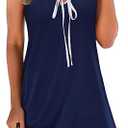 Ekouaer Nightgowns for Women Tank Night Gown Soft Sleep Shirt Summer Sleeveless Nightdress