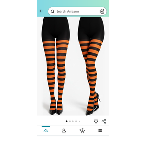 3 Pairs Women's Halloween Striped Tights Leggings Length Stocking for Halloween Costume Party Dress up Accessories