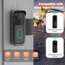 Blink Doorbell Mount, Anti-Theft Doorbell Camera Mount for Blink Video Doorbell 1st Gen & 2nd Gen, No Block Sensor & Night Vision, Doorbell Camera Mount Bracket with Rain Cover