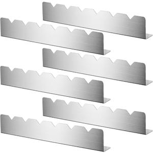 6 Pcs Stainless Steel Skewers Holder, Universal Shish Kabob Rack for BBQ and Grilling, Compatible with Wood, Bamboo, Round, Metal, Flat Skewers, 12 Inch