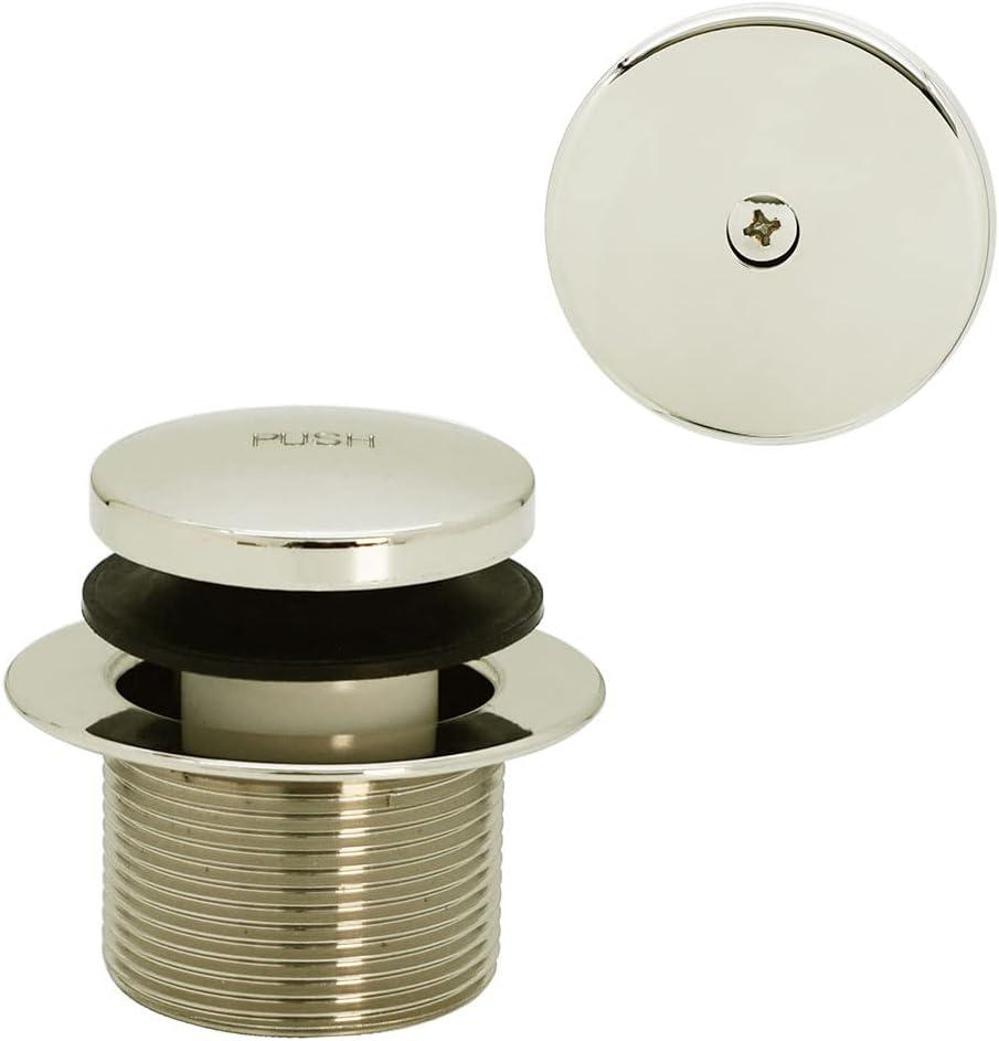 Westbrass Tip-Toe Coarse Thread Tub Trim Set with 1-Hole Overflow Faceplate, Polished Nickel, R93-05 Westbrass Tip-Toe Coarse Thread Tub Trim Set with 1-Hole Overflow Faceplate, Polished Nickel, R93-05