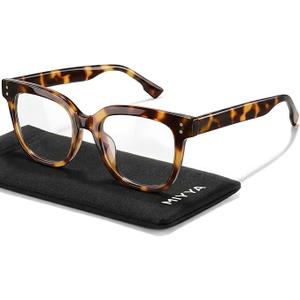 miyya Blue Light Glasses for Women & Men – Oversized UV & Blue Light Blocker Chunky Frames, Stylish Eyewear Accessories, Tortoiseshell