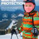 Windproof Kids Ski Mask Warm, Youth Balaclava Ski Mask Under Helmet (One Size-Small, Pink)