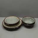 Melamine Dinnerware Sets for 4,12 Pcs Party Plates and Bowls Sets,Outdoor Use Harvest Dinner Dishes Set,Great for RVs Camping,Lightweight Unbreakable,Dishwasher Safe,Sage Green