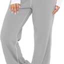 DISCIPBUSH Track Pants Women Sweatpants Soft Jogging Straight Pajama Sweats Wide Leg Sweatpants Women Lounge Pants Joggers (X-Large, Light Gray)