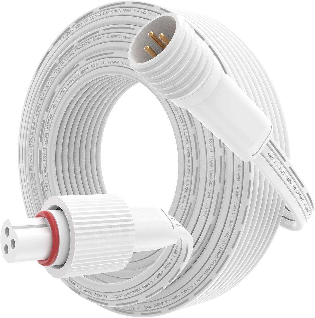 Norward Extension Cable for Govee Permanent Outdoor Lights, IP68 Waterproof Extension Cord, Compatible with Govee H705A H705B H705C and Other Outdoor Lighting Systems (16FT)