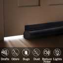 MAXTID Door Draft Stopper 36 Inch Black Adjustable Door Draft Blocker Front Door Draft Guard for Bottom of Doors Weather Stripping Door Seal Strip