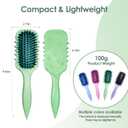 2 x Curl Defining Brush  Curly Hair Brush for Wet or Dry Use  Detangles Knots, Reduces Frizz  Styling Tool for All Hair Types, Unisex (Watercolor green)