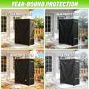 ZUYIYY Outdoor TV Cover for 50-55 Inch Screen, 600D Heavy Duty Waterproof Rolling TV Stand Cover for Mobile TV Cart on Wheels, Weatherproof Patio TV Protector with Zipper & Buckles, 53"L x 15"W x 55"H