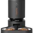 PETLIBRO Automatic Cat Feeder, Automatic Cat Food Dispenser with Freshness Preservation, Timed Cat Feeders with Low Food Sensor for Dry Food, Up to 6 Meals Per Day, Granary Pet Feeder for Cats/Dogs (5L -Basic Dual Tray, Black)