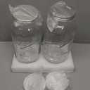eleganttime 128 oz Mason Jars Extra Wide Mouth Pack of 2, 1 Gallon Glass Large Jars with Airtight Lid, Safe for Food Storage, Curing, Fermentation and Preservation(Not standard wide mouth)
