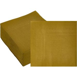 Ottin 100-pack Gold Paper Dinner Napkins, 3-Ply 6.5 x 6.5 Inch Disposable Luncheon Napkins for Birthday, Wedding, Engagement, Party, Easter, Labor Day & Holiday Parties