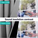NICETOWN 100% Blackout Curtains with Black Liners, Thermal Insulated Full Blackout 2-Layer Lined Drapes, Energy Efficiency Window Draperies for Bedroom (Silver Grey, 2 Panels, 62-inch W by 63-inch L)