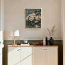 Framed Christian Wall Art, Vintage Rose Floral Canvas Picture, Rest in the Lord Scripture Psalm 37 Religious Decor for Bedroom Living Room Prayer Room, 12x16 Inch