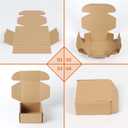 PHAREGE 4x4x2 inch Shipping Boxes Bulk 100 Pack Brown, Tab Lock Tuck Top Mailer Boxes for Packaging Small Business, Small Cardboard Gift Boxes for Wrapping Mailing Present