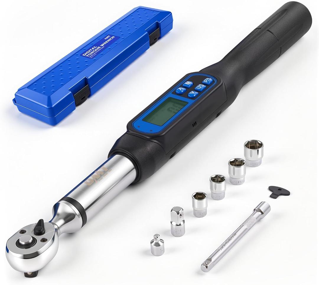 Orion Motor Tech 3/8" Drive Digital Torque Wrench 5-135 N.m(3.7-99.6 ft-lb)