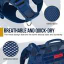 OneTigris Tactical Dog Harness for Dogs, Mesh Design Service Dog Vest Breathable Military Dogs Molle Vests with Handles, Harness for Walking Hiking Training (Blue, S)
