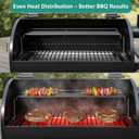 Heavy Duty Steel Heat Deflector & BCA012 Heat Baffle Diffuser for Pit Boss Austin XL/Pro 1100-1150 / Pro Series & Traeger Models, Air-Gap Mod for Even Heat, Reduced Hot Spots & Pellet Dust