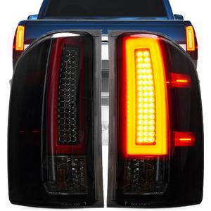 LED Tail Light Assembly Fit for Chevy Silverado 1500 2500 HD 3500 HD 2007-2014, for GMC Sierra 3500 HD with Dual Wheel 2008-2014, Driver and Passenger Side Taillights, Smoke Lens