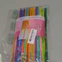 100PCS Flexible Plastic Straws, Colorful Disposable Bendy Party Fancy Straws12.8inch Extra Long Straws Party Decorations