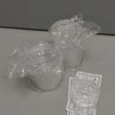 AOZITA 4 Pcs, Acrylic Qtip Holder Dispenser for Cotton Swab, Ball, Round Pads, Floss Picks - Clear Plastic Apothecary Jar Set for Bathroom Canister Storage Organization, Vanity Makeup Organizer