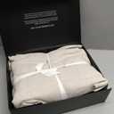 ATLINIA 100% Flax Linen Duvet Cover Set - Stone Washed Pure French Linen Organic Fabric for Farmhouse Comforter Boho Bedding Included 1 Duvet Cover 2 Pillow Shams(Natural, Queen)