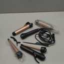 Lopeie 5 in 1 Curling Iron with Thermal Brush and 4 Interchangeable Ceramic Barrels(1/2 to 1 1/2 inch), Curling Wand Set with Flat Iron, Fast Heating, Dual Voltage Hair Curler, Gifts for Women (Rose Gold)