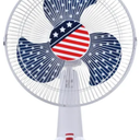 USA 250th Anniversary 12-Inch Oscillating Table Fan, Quiet, 3 Speeds