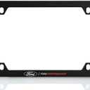 Ford Performance UV Printed Black Plastic Thin Rim License Plate Frame Holder 4 Hole