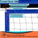 W.F&STAUB Sport Regulation Size Indoor/Outdoor Professional Volleyball Net with Steel Cable Top and Bottom, Volleyball Net for Beach Backyard Schoolyard
