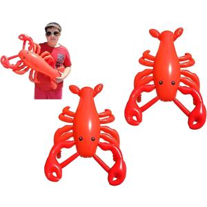 Large 20" RED Blow-up Inflatable Lobster Pool Toy Luau Nautical Clam Bake Beach Hawaii Key West Theme Party Decoration (2 Pack)