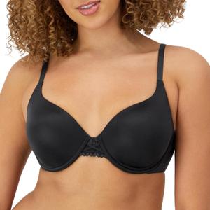 Maidenform Women's Push-up Bra With Dreamwire, No-poke Underwire Push-up Bras for Women, Convertible, Demi Coverage (34B, Black)