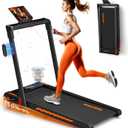 Treadmill with Speaker, 6-in-1 7.5MPH Foldable Treadmill for Home with App Compatible, Walking Pad with 10% Incline, LED Display, 3.0HP Brushless Drive, 350 LB Weight Capacity, 12 HIIT Programs